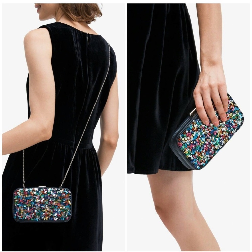 Kate Spade Tonight Sequins Glitter Crossbody Bag Clutch